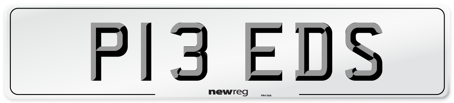 P13 EDS Number Plate from New Reg